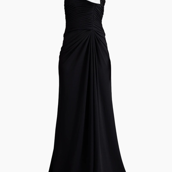 Tadashi Shoji One Shoulder Black Dress